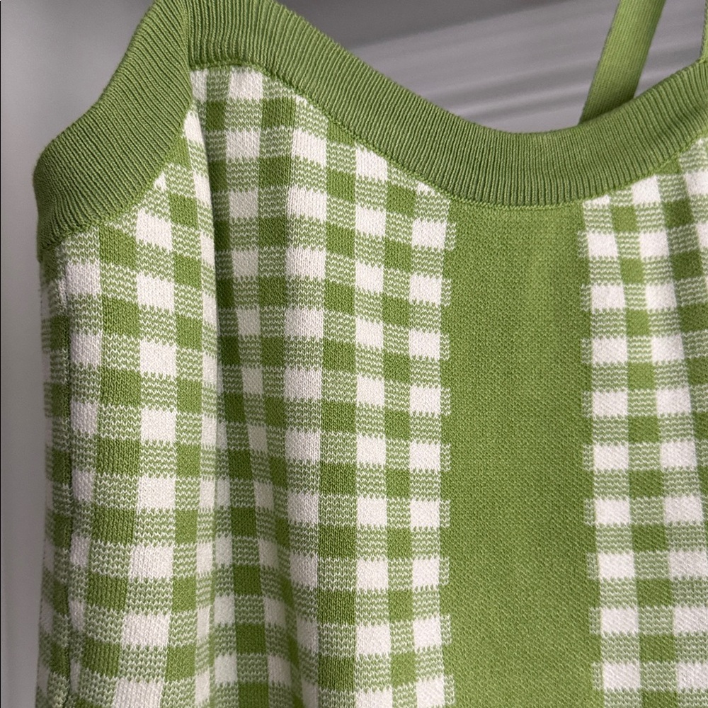 St Patrick’s Spring Green Checkered Women's Top - Picture 4 of 11